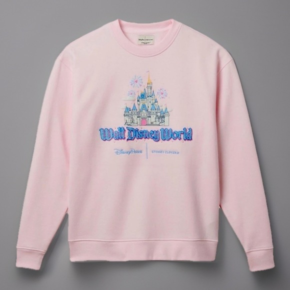 2025 Disney Parks Sweatshirt Stoney Clover WDW Pink Adult Large Embroidered - Picture 1 of 2